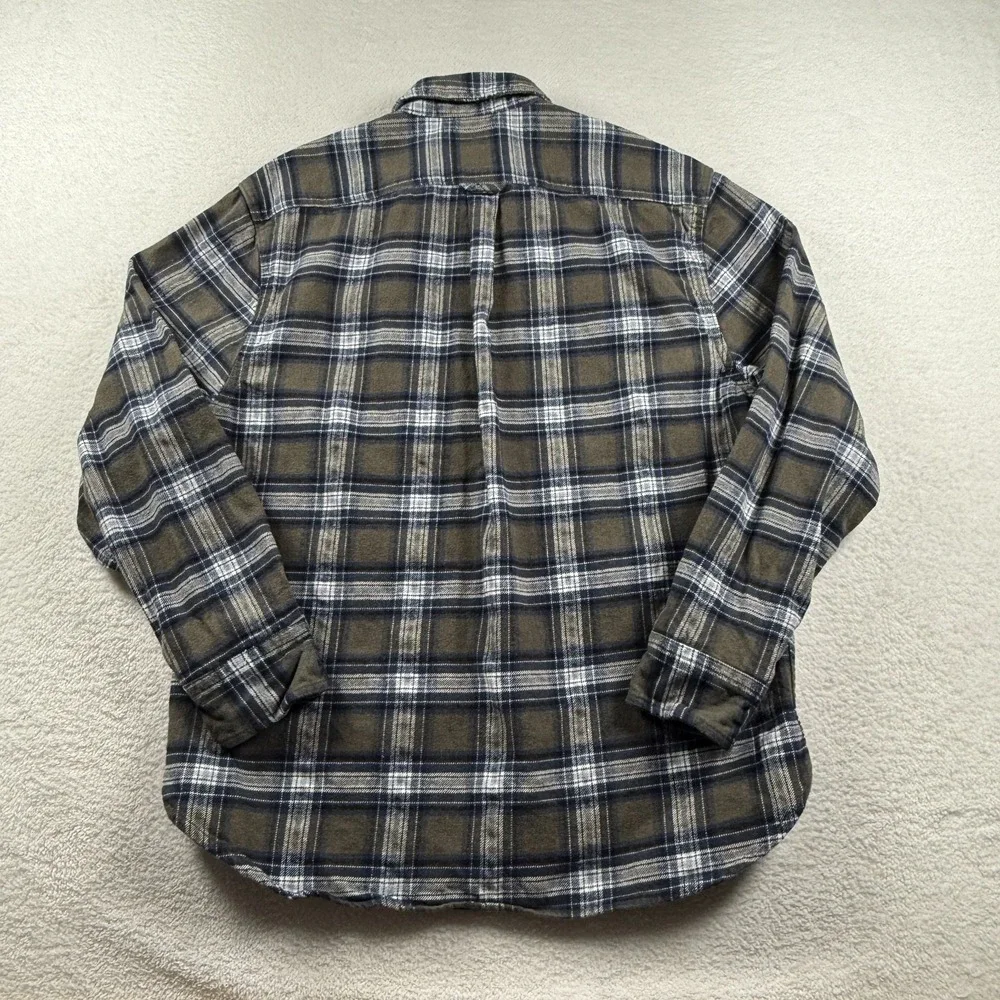 Jachs Heritage Flannel Shirt Men Large Multicolor Cotton Plaid Classic Button Up